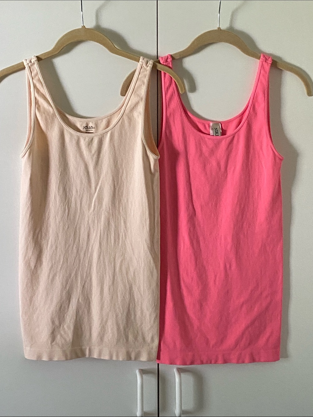 Set of 2 Nikibiki Scoop Neck Tank Tops - Light Pink & Bright Pink-OS (One Size)